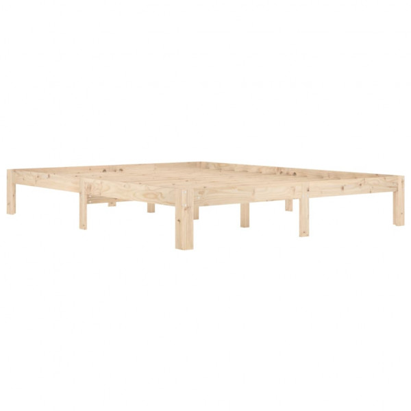 Estructura de cama de madera maciza de pino 160x200 cm M 3