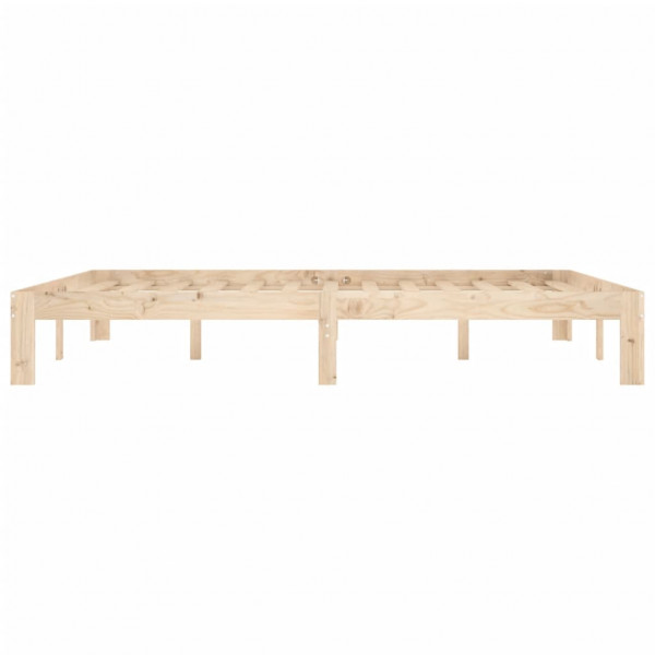 Estructura de cama de madera maciza de pino 160x200 cm M 5