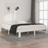 Estrutura de cama 160x200 cm pinho maciço branco 1