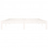 Estrutura de cama 160x200 cm pinho maciço branco 4