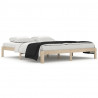 Estructura de cama madera maciza Super King 180x200 cm 2