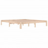 Estructura de cama madera maciza Super King 180x200 cm 3