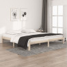 Estructura de cama madera maciza de pino 200x200 cm 1