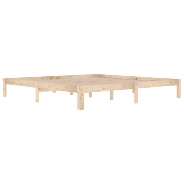 Estructura de cama madera maciza de pino 200x200 cm M 3