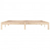 Estructura de cama madera maciza de pino 200x200 cm 4