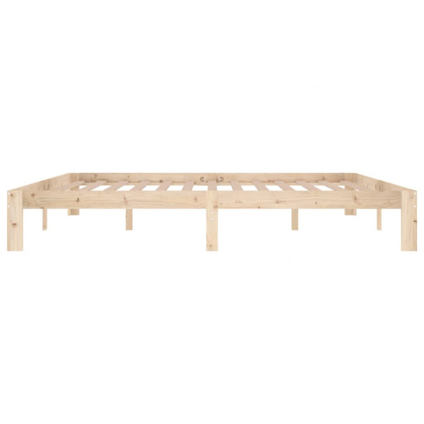 Estructura de cama madera maciza de pino 200x200 cm M 5
