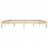 Estructura de cama madera maciza de pino 200x200 cm 5