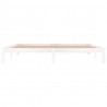 Estructura de cama madera maciza de pino blanco 200x200 cm 4