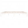 Estructura de cama madera maciza de pino blanco 200x200 cm 5