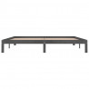 Estructura de cama madera maciza de pino gris 200x200 cm 4