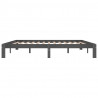 Estructura de cama madera maciza de pino gris 200x200 cm 5