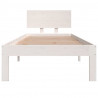 Estructura de cama madera maciza individual blanco 75x190 cm 4