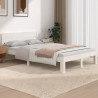 Estrutura cama pequena casal 120x190 cm pinho maciço branco 1