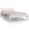 Estructura de cama madera maciza blanco 120x190 cm 2