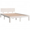 Estructura de cama madera maciza blanco 120x190 cm 3