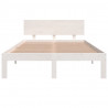 Estrutura cama pequena casal 120x190 cm pinho maciço branco 4