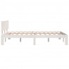 Estrutura cama pequena casal 120x190 cm pinho maciço branco 5
