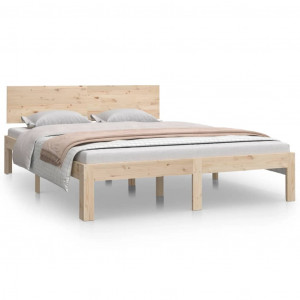 Estrutura de cama casal 135x190 cm madeira maciça H