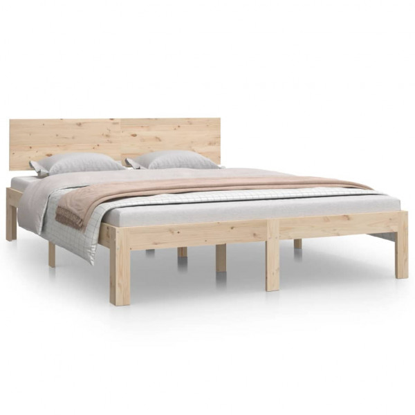 Estrutura de cama casal 135x190 cm madeira maciça M 2