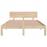 Estructura de cama doble madera maciza 135x190 cm 4