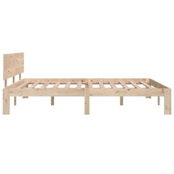 Estructura de cama de madera maciza de pino 140x190 cm M 5