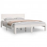 Estructura de cama de madera maciza de pino blanco 140x190 cm 2