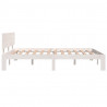 Estructura de cama de madera maciza de pino blanco 140x190 cm 5