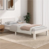 Estrutura de cama 90x200 cm pinho maciço branco 1