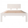 Estructura de cama madera maciza de pino blanco 90x200 cm 4