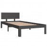 Estructura de cama madera maciza de pino gris 90x200 cm 3