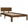 Estructura de cama madera maciza pino marrón miel 90x200 cm 3