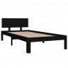Estructura de cama madera maciza de pino negro 90x200 cm 3