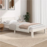 Estrutura de cama 100x200 cm pinho maciço branco 1