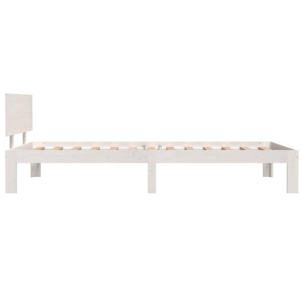 Estructura de cama madera maciza de pino blanco 100x200 cm M 5