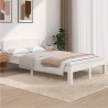 Estructura de cama madera maciza de pino blanco 120x200 cm 1