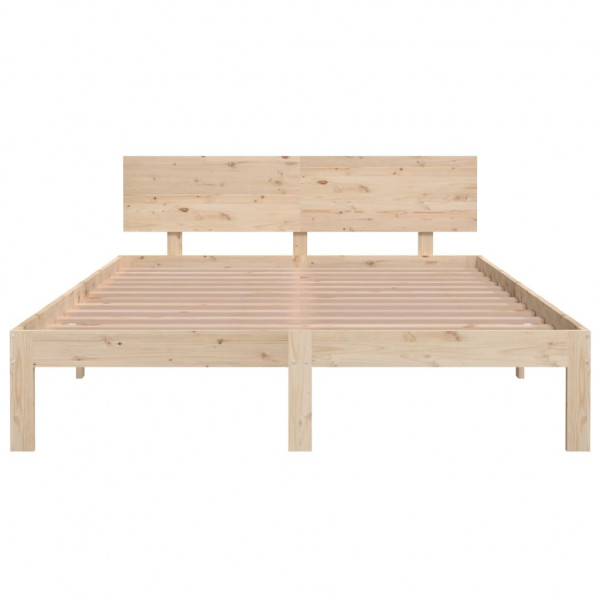 Estructura de cama madera maciza de pino 140x200 cm M 4