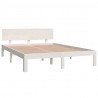 Estructura de cama madera maciza de pino blanco 140x200 cm 3