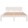 Estructura de cama madera maciza blanco 150x200 cm 4