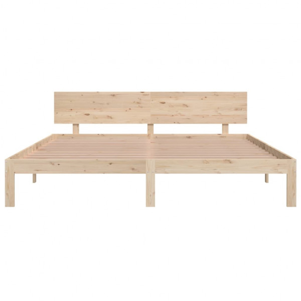 Estructura de cama madera maciza 180x200 cm M 4
