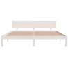 Estructura de cama Super King madera maciza blanco 180x200 cm 4