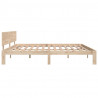 Estructura de cama madera maciza de pino 200x200 cm 5