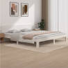 Estrutura de cama 200x200 cm pinho maciço branco 1