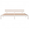 Estrutura de cama 200x200 cm pinho maciço branco 4