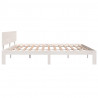 Estructura de cama madera maciza de pino blanco 200x200 cm 5