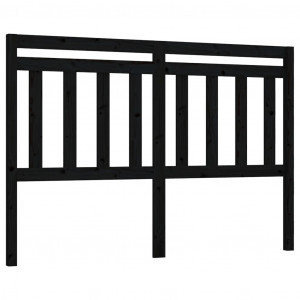 Cabecero de cama madera maciza de pino negro 146x4x100 cm H