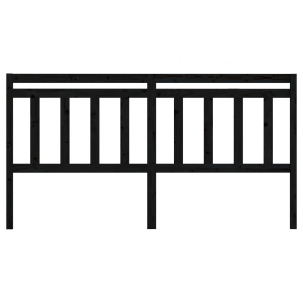 Cabeceira de cama 206x4x100 cm pinho maciço preto M 3