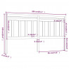Cabeceira de cama 206x4x100 cm pinho maciço preto 5