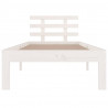 Estrutura de cama 90x200 cm madeira maciça branco 4