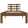 Estrutura de cama 100x200 cm madeira maciça castanho mel 4
