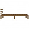 Estructura de cama madera maciza marrón miel 100x200 cm 5